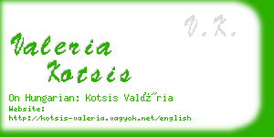 valeria kotsis business card